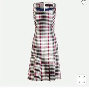JCrew Scoopneck flare dress in herringbone twill 10 NWOT